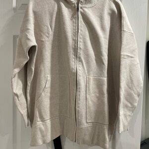 Madewell Cream Knit Hoodie